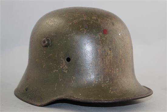 A German WWI M16 helmet,